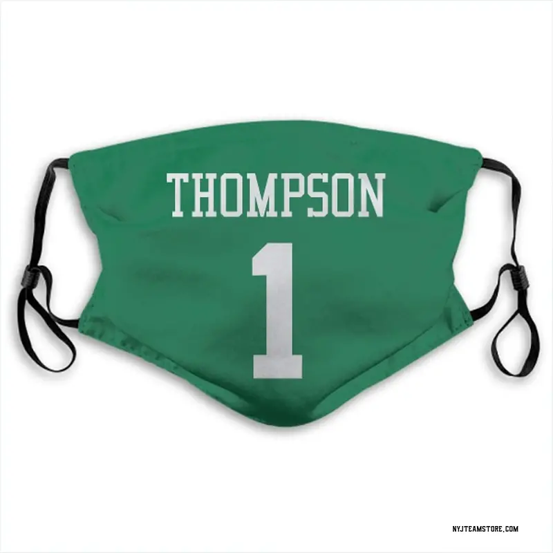 Deonte Thompson New York Jets Jersey Name & Number Face Mask - Green
