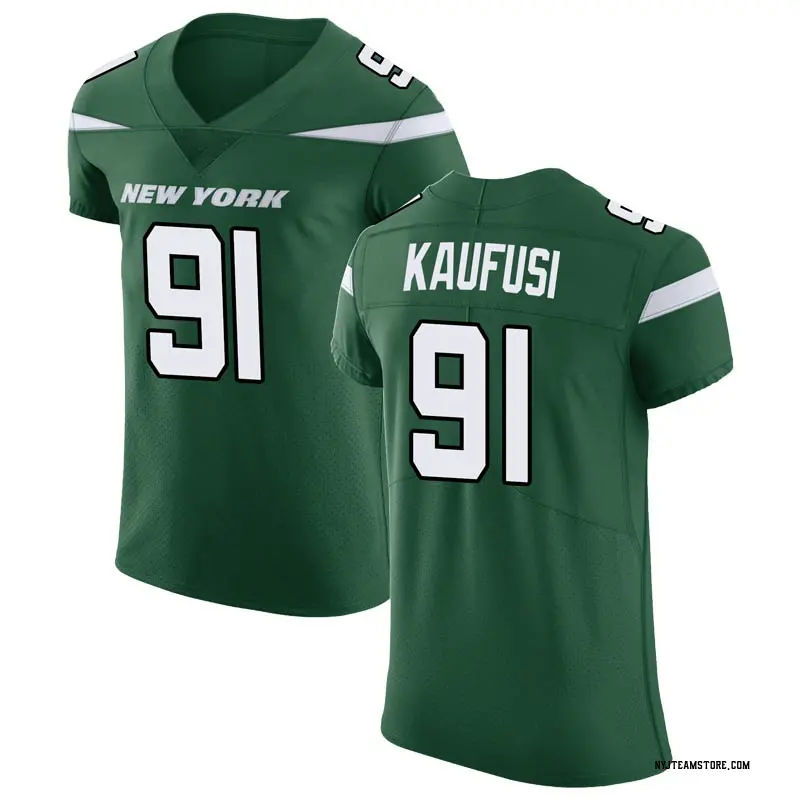 Men's Bronson Kaufusi New York Jets Gotham Vapor Untouchable Jersey - Green Elite