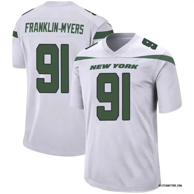 Men's John Franklin-Myers New York Jets Spotlight Jersey - White Game